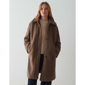 OPUS - Heddy - Lange Jas - Teddybont - Regular Fit