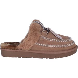 DOUBLE HEART Pantoffels Camel