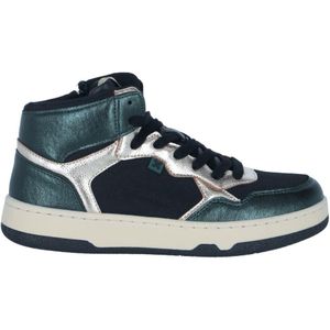 XTI 143258 Trainer - Groen - Dameslaars - Veganistisch - Materiaal dat Huid Imiteert