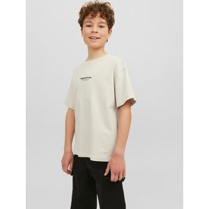 JACK & JONES JUNIOR T-shirt JORVESTERBRO met Tekst Beige