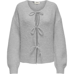 Only - ONLMAGGIE LIFE LS TIE CARDIGAN - Lichtgrijs - Vest