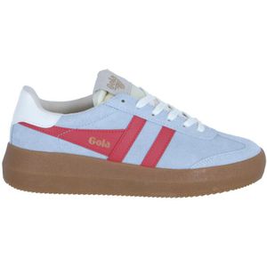 Gola - Athena - Sneakers - Lichtblauw/Rood - Suède