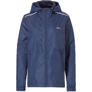 Regenjas - Dames - Donkerblauw - XL - NOMAD - Regenwerend - Waterkolom 10 000mm - Ademend Vermogen - Elastische Tailleband - Reflecterende Details