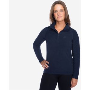 Fleece Pull - Lichtgewicht - Dames - Blauw - S - NOMAD - Basislaag - Zacht Stretch Fleece - Sneldrogend - Snelle Vochtafvoer - Standaard Pasvorm
