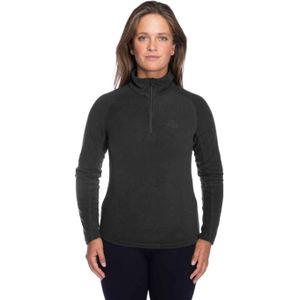 Fleece Pull - Dames - Zwart - XL - NOMAD - Zacht en Stretchy - Tweede Bases Laag - Blijf Gegarandeerd Warm - Semi Getailleerde Pasvorm -Met Kraag Rits