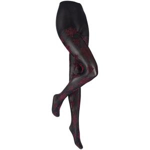 Marianne Panty met bloem Black bordeaux