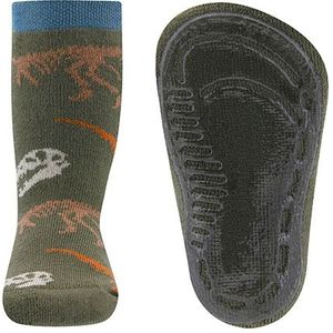 Ewers Anti-slip sokken met Dino print Olive