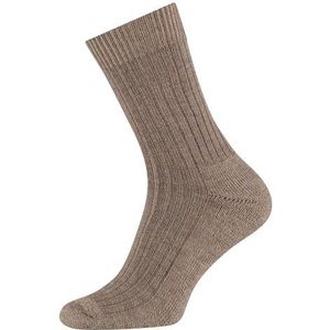 Angro Wollen sokken met een badstof zool Dark beige