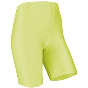 Sarlini Dames short legging shiny Fluor yellow