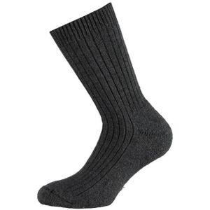 Angro Wollen sokken met een badstof zool Antracite