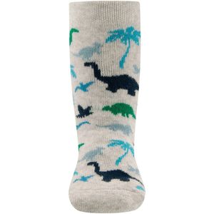 Ewers Antislip sokken met dinosaurus Hellsilber mel.
