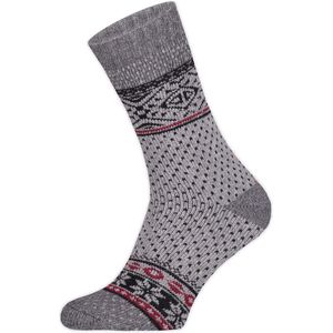 Basset Mannen sokken met nordic design Light grey melange