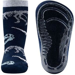 Ewers Anti-slip sokken met Dino print Navy