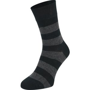 Boru Bamboe sokken met strepen Black