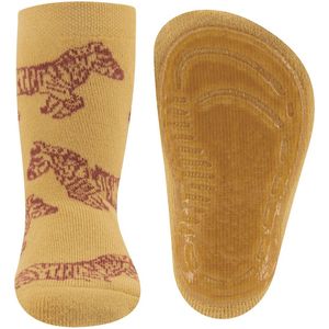 Ewers antislip sokken met zebra print Curry