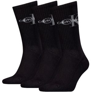 Calvin Klein Heren sokken met rib 3-pack Black