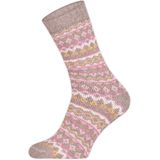 Basset Dames sokken met nordic design Nougat