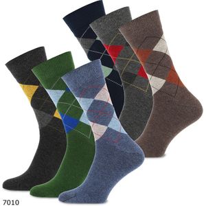 Teckel Katoenen sokken met gekleurde ruiten ass-c-d