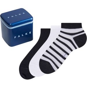 FALKE Heren happy box 3-pack sneakersokken Marine