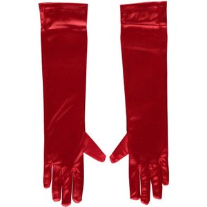 Apollo Gala handschoen 40 cm van Satijn Red