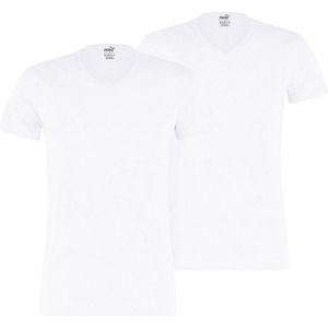 Puma Basis t-shirts met v-hals White