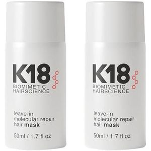 K18 Biomimetic Hairscience Leave-In Molecular Repair Hair Mask Set 2x50 ml