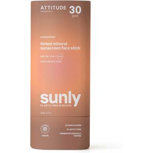 Attitude Sunly Tinted Face Stick Unscented SPF 30 20 g