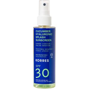 KORRES Cucumber Hyaluronic Splash 2-Phasen-Sonnenschutzspray für Gesicht und Körper SPF 30 150 ml