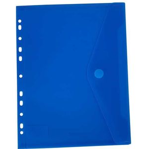 Generic Bronyl documentenvelop A4 transparant blauw met perforatierand