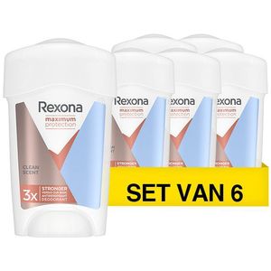 Aanbieding: Rexona Maximum Protection Clean Scent Deodorant Stick (6 deodorants - 45 ml)