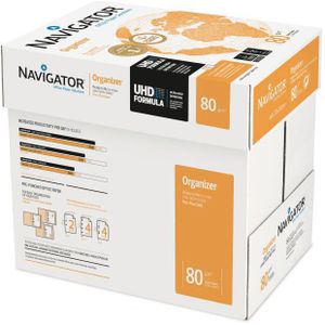 500 vellen - Navigator Organizer Papier A4 80 g/m² 4-gaats  - Wit