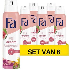 Aanbieding: Fa Deodorant Spray Fiji Dream Watermeloen & Ylang Ylang (6 flessen - 150 ml)