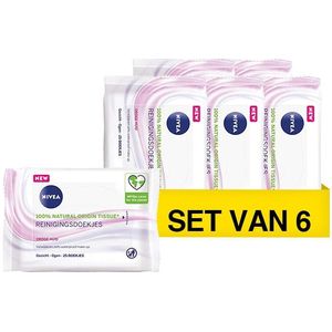 Aanbieding: Nivea 3in1 Zachte Reinigingsdoekjes (6 dozen - 25 doekjes)
