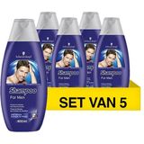 Aanbieding: 5x Schwarzkopf for men shampoo (400 ml)