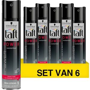 Aanbieding: Taft Power Haarspray Mega Strong Nr. 5 (6 sprays - 250 ml)