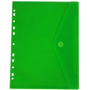 Generic Bronyl documentenvelop A4 transparant groen met perforatierand