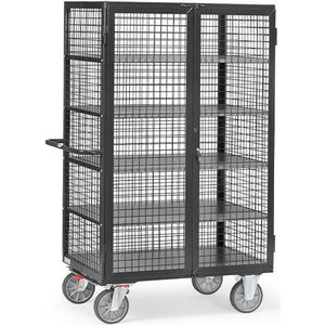 Fetra kastwagen met spanjoletsluiting met laadvlak van 1200 x 780 mm zwart/grijs