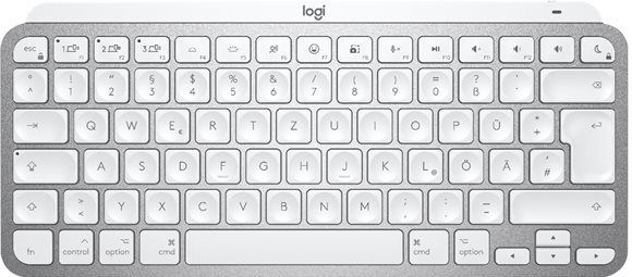 Logitech MX Keys Mini For Mac Minimalist Wireless Illuminated Keyboard toetsenbord Bluetooth QWERTZ Zwitsers Grijs