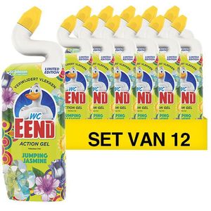 Aanbieding: 12x WC-Eend Toiletreiniger Action Gel Jasmine Jump (750 ml)