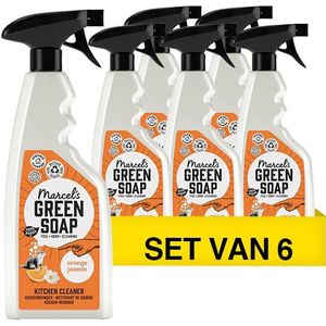 Aanbieding: Marcel's Green Soap keukenspray Sinaasappel en Jasmijn (6 flessen - 3000 ml)