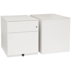 Bisley Basic Verrijdbaar Ladeblok met 2 Laden, 502 x 420 x 565 mm, Wit
