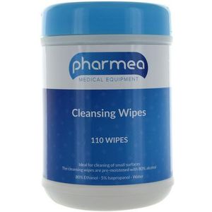 GB Products Alcoholdoekjes in tafeldispenser, 80% alcohol, 10,5x19,5cm, 110 stuks - Wit