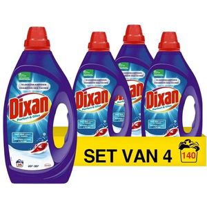 Aanbieding: Dixan Vloeibaar Wasmiddel Perfect & Gliss 1,75 L (4 stuks - 140 wasbeurten)