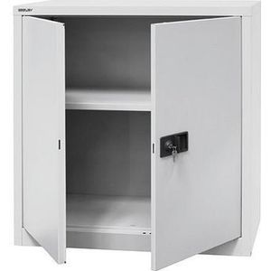 Bisley Draaideurkast Kast incl. 1 legbord, Lichtgrijs, 1000 x 914 x 400 mm