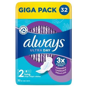 Always Ultra Day Long Maandverband  Maat 2 Giga Pack (32 stuks)