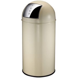 EKO Pushcan Prullenbak 40 Liter - Crème - Anti-slip