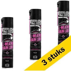 Generic Aanbieding: 3x Muc-Off All-Weather Chain Lube | Kettingspray | 400 ml