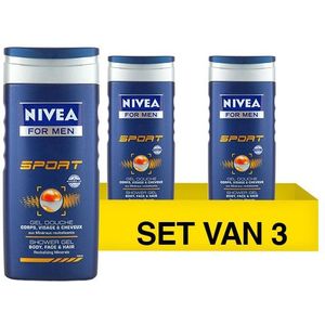 Aanbieding: 3x Nivea Sport douchegel for men (250 ml)