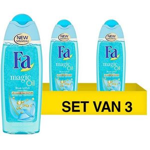 Aanbieding: 3x Fa douchegel Magic Oil Blue Lotus (250 ml)