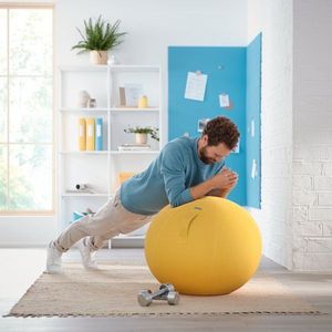 Leitz - Ergo Cosy - Actieve Ergonomische Zitbal - Warm Geel - Inclusief Handpomp